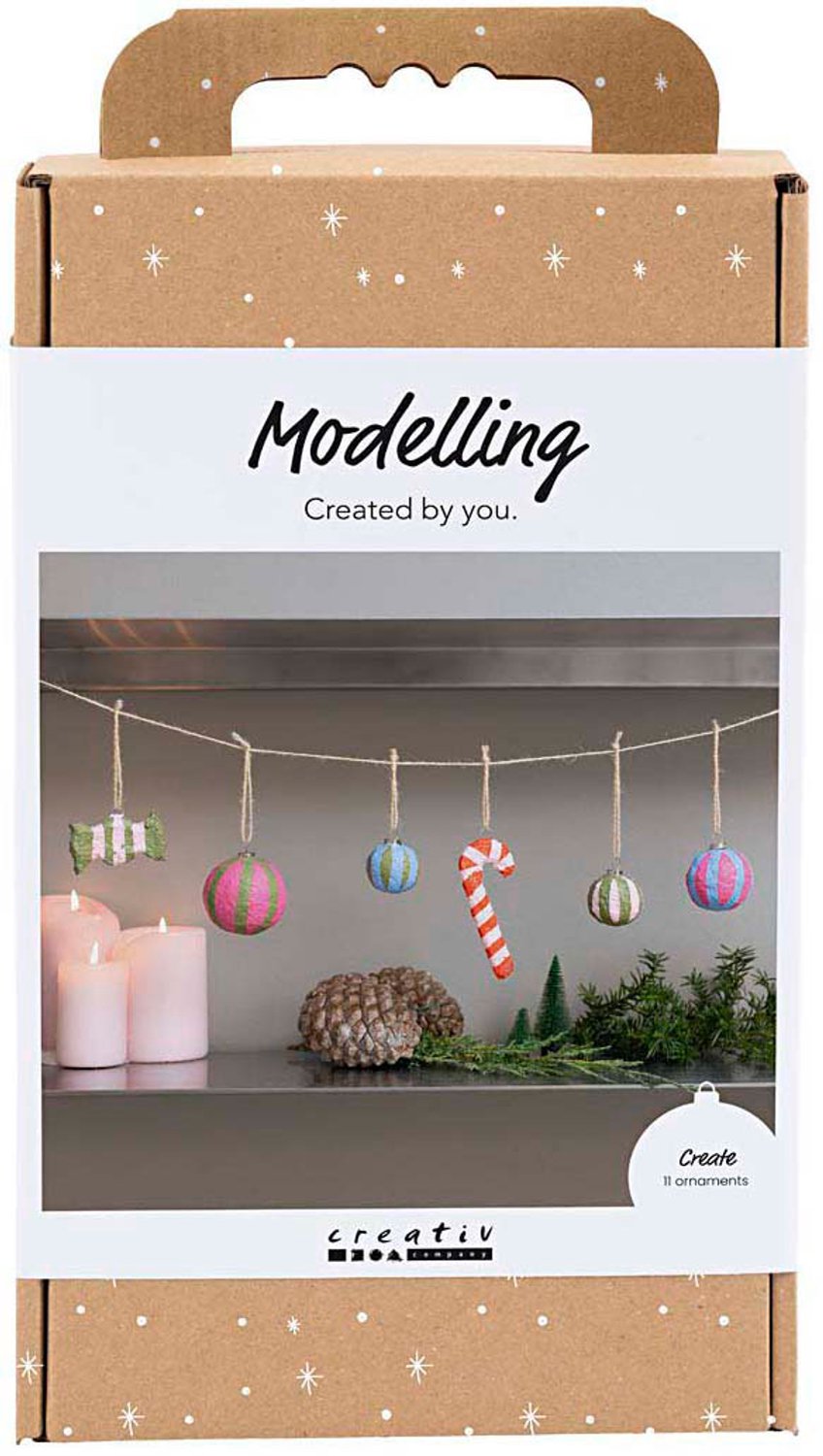 Creativ Company hobbyset boetseren kerstfiguren papier-maché decoratie.