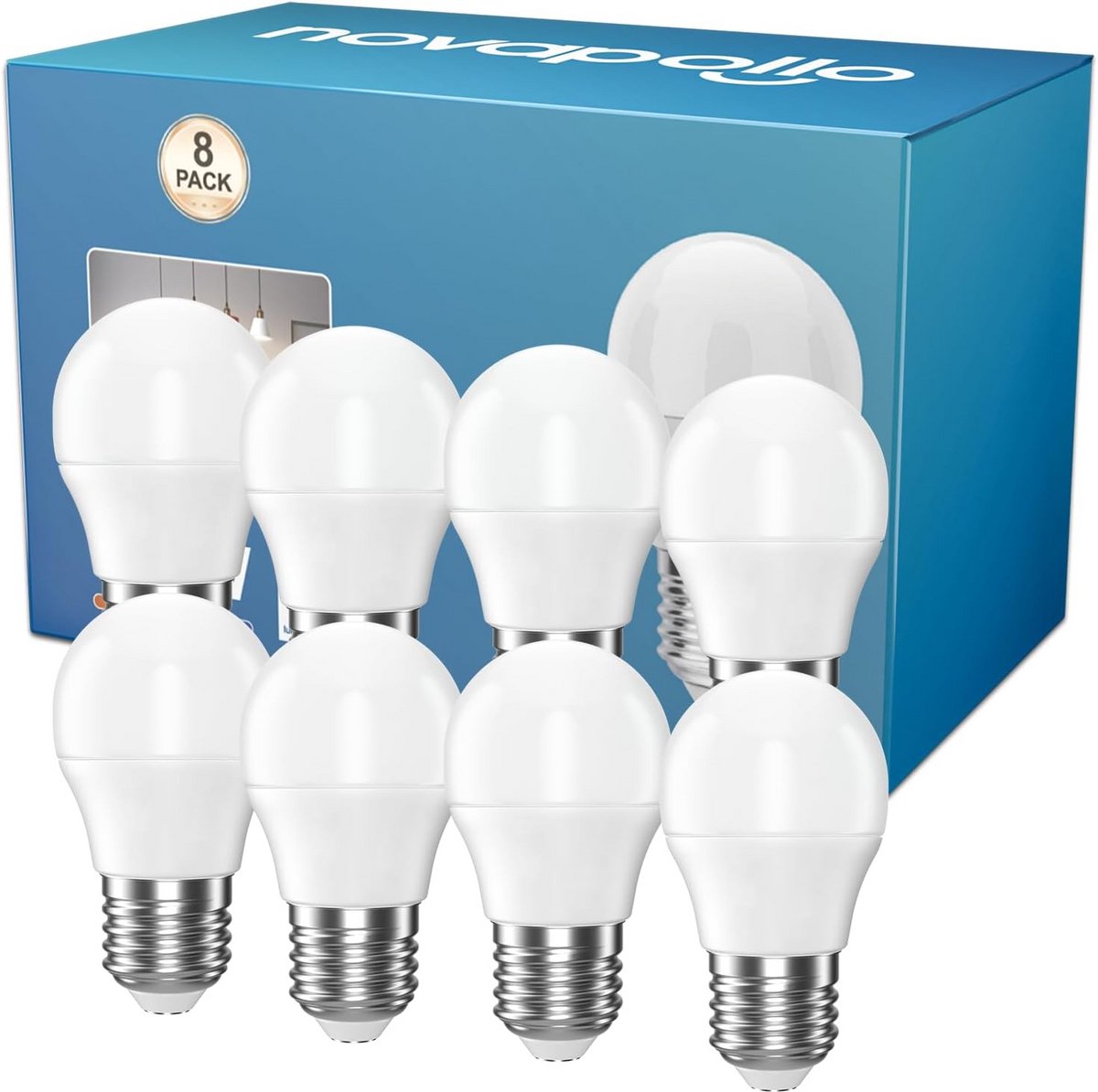 8x E27 LED Lamp 40W Vervangend, 470 Lumen Warm Wit Niet-dimbaar