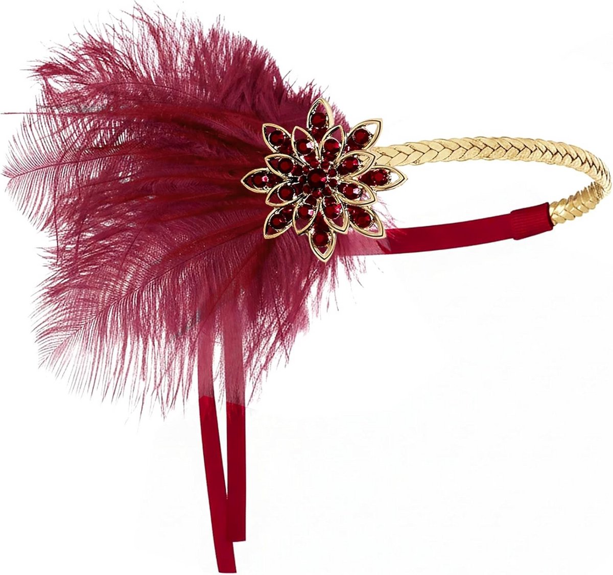 Feather Hoofdband in Jaren 20 Stijl voor Dames - Flapper Haaraccessoire
