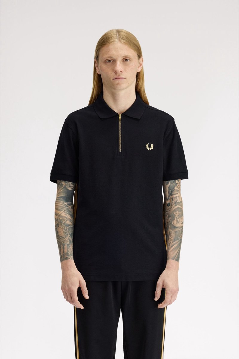 Fred Perry Gestreepte polo Zwart