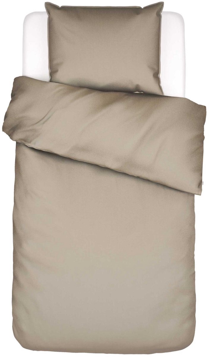 Essenza Minte Dekbedovertrek Taupe - Eenpersoons – 140x200/220 cm
