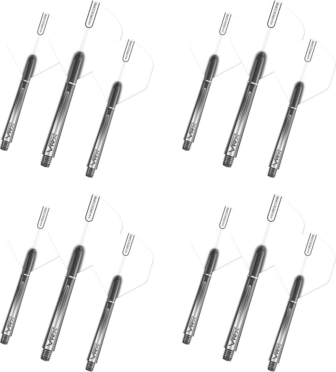 Dartflights en Assortiment Dartpijlen Schachten Combo Set - Hoge Kwaliteit 100 Micron Flights en Stijve VRX Assen