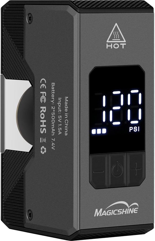 Elektrische Minipomp met Digitale Manometer (120 PSI) - Draadloos Oplaadbaar — afbeelding 4