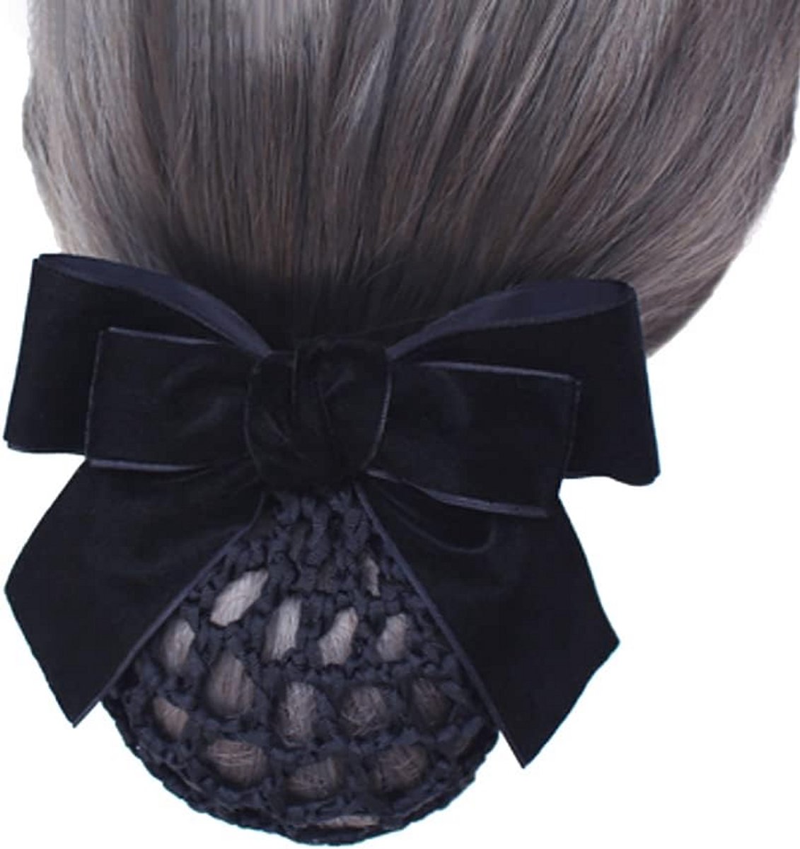 Net Haaraccessoire met Strik voor Haar Knoten - Stijlvol Zwart Haarnetje