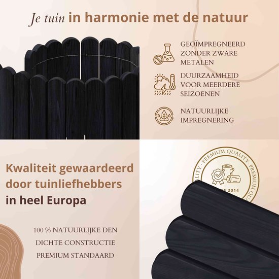Floranica Flexibele Palissade Borderrand Gazonrand Perkrand 100 cm x 20 cm Antraciet Bloembedrand hout geïmpregneerd Rolboord Omheining voor tuin Floranica Flexibele Palissade Borderrand Gazonrand Perkrand 100 cm x 20 cm Antraciet Bloembedrand hout geïmpregneerd Rolboord Omheining voor tuin