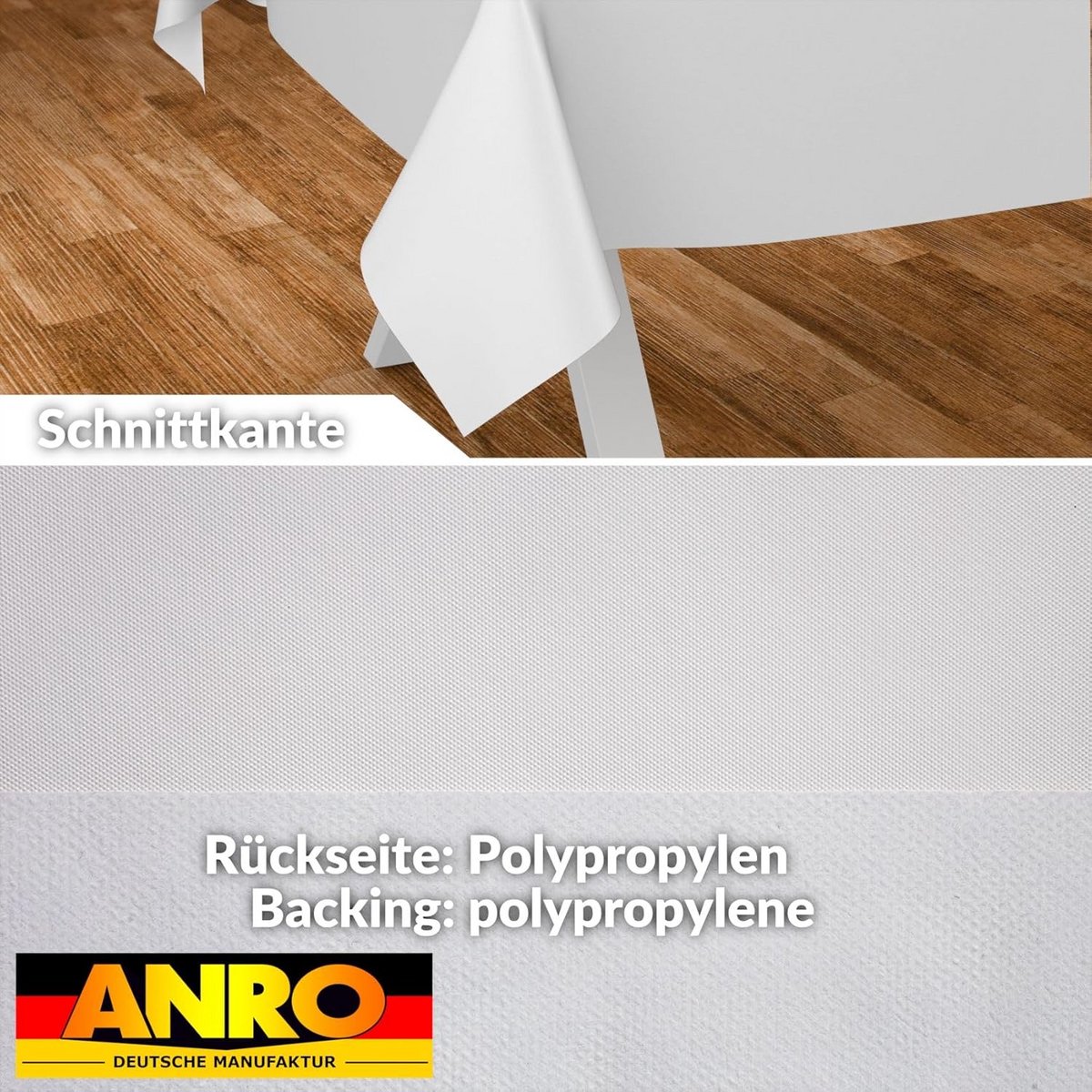 Afwasbaar tafelkleed voor binnen en buiten, tafelzeil 160x100 cm, wit