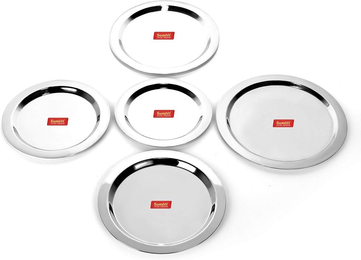 Set van 5 RVS Universele Kookgerei Deksel - Verschillende Maten