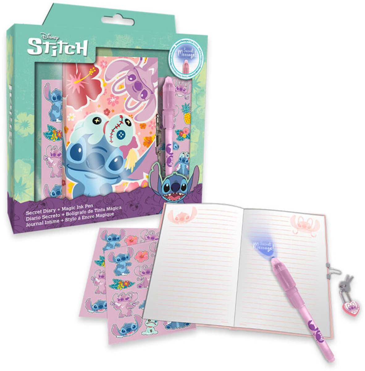 Disney Lilo en Stitch notitieboekje + magische penset