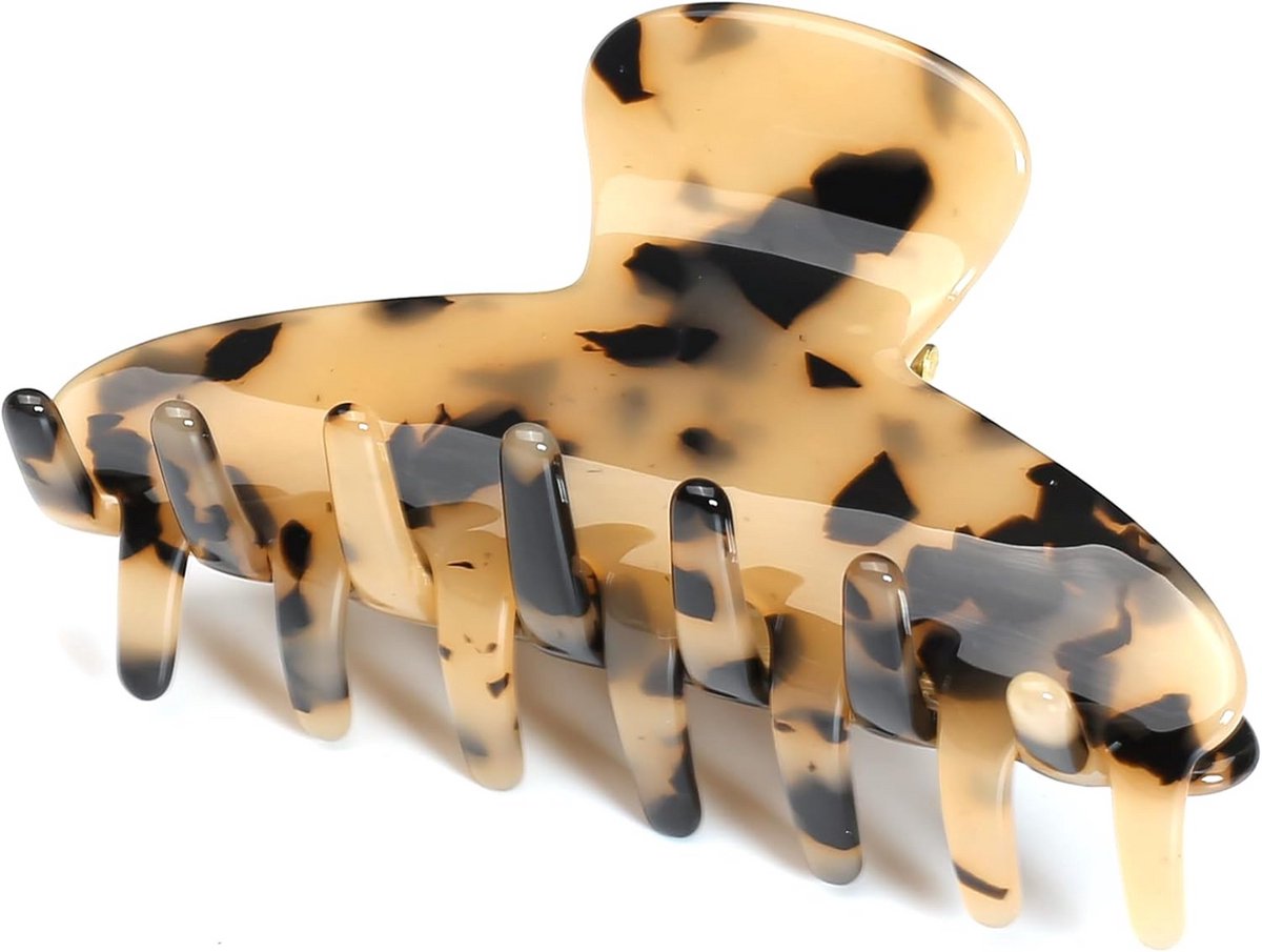 Grote Schildpad Haarclip voor Dik en Medium Haar - Celluloseacetaat Haarspeld