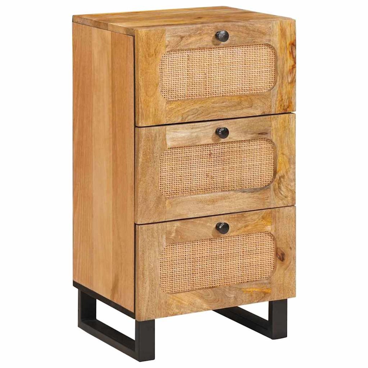 vidaXL - Dressoir - met - lade - Bruin - 40 - x - 33 - x - 75 - cm - Massief - Mango - Hout