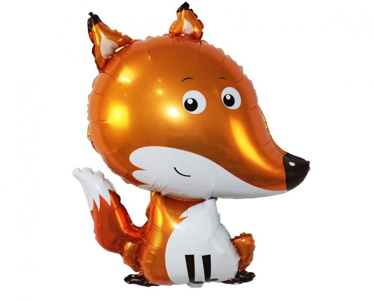 Dieren Zittende vossfolieballon 62 cm