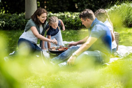 YAKINIKU - Ronde Shichirin BBQ - Tafelgrill - Hibachi - Japanse BBQ Grill - Keramische Japanese Yakitori Grill - Geschikt Voor Binchotan Houtskool - 2 t/m 6 Personen - Grilldoorsnede 29.8 cm