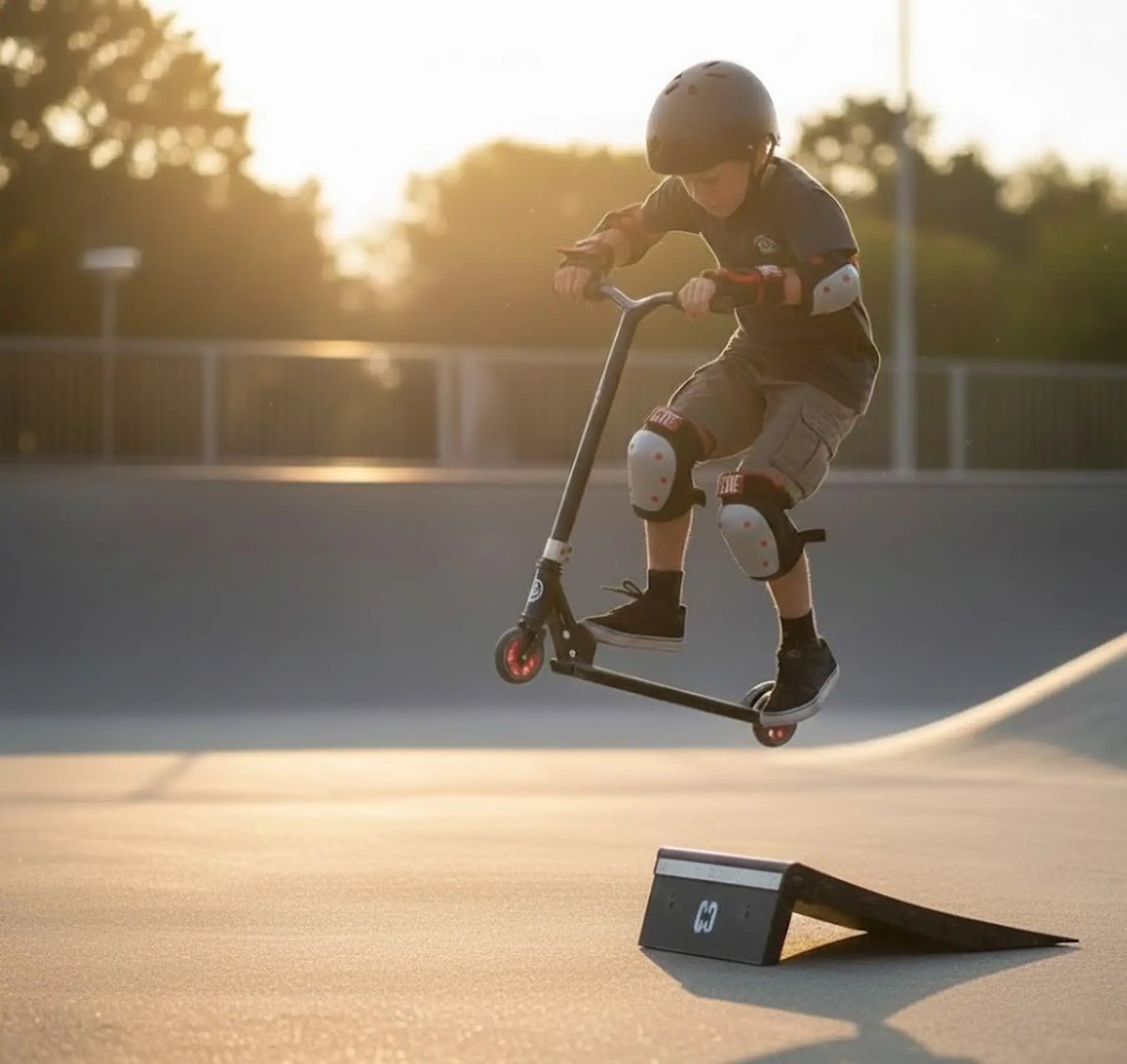 Core Mini Kicker Opvouwbare Ramp Compacte Ramp voor Stuntstep Skateboard en BMX Zwart