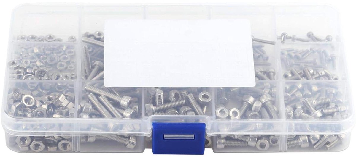 Zeskant Dop Bouten Schroeven Moeren Set - RVS - Assortiment - 480 stuks