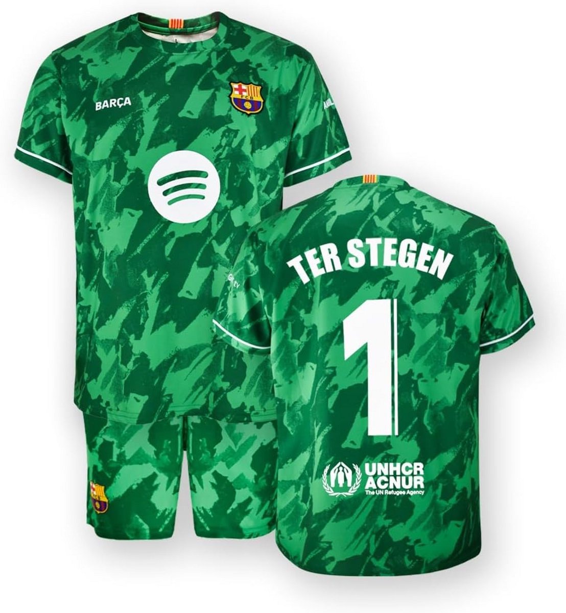 Doelmannenshirt en -broek Kinderen (Groen) - Officiële Replica Seizoen 2024/2025 - Maat 6 Jaar
