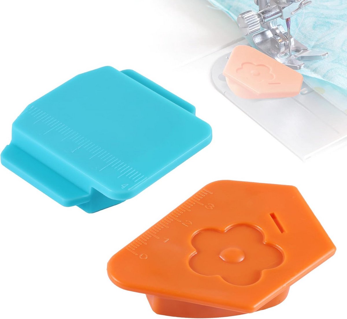 2 Stuks Magnetische Naadgeleider met Schaalverdeling voor Naaimachine