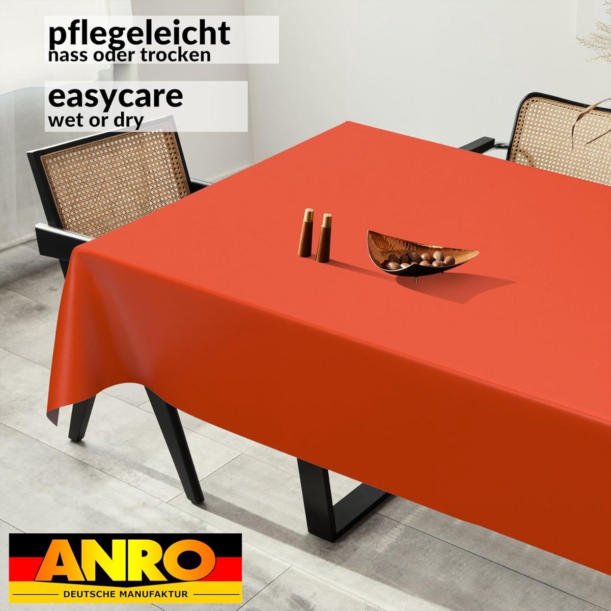 Wasbaar Tafelkleed Rood 200x140 cm - Waterafstotend Binnen en Buiten Kleed