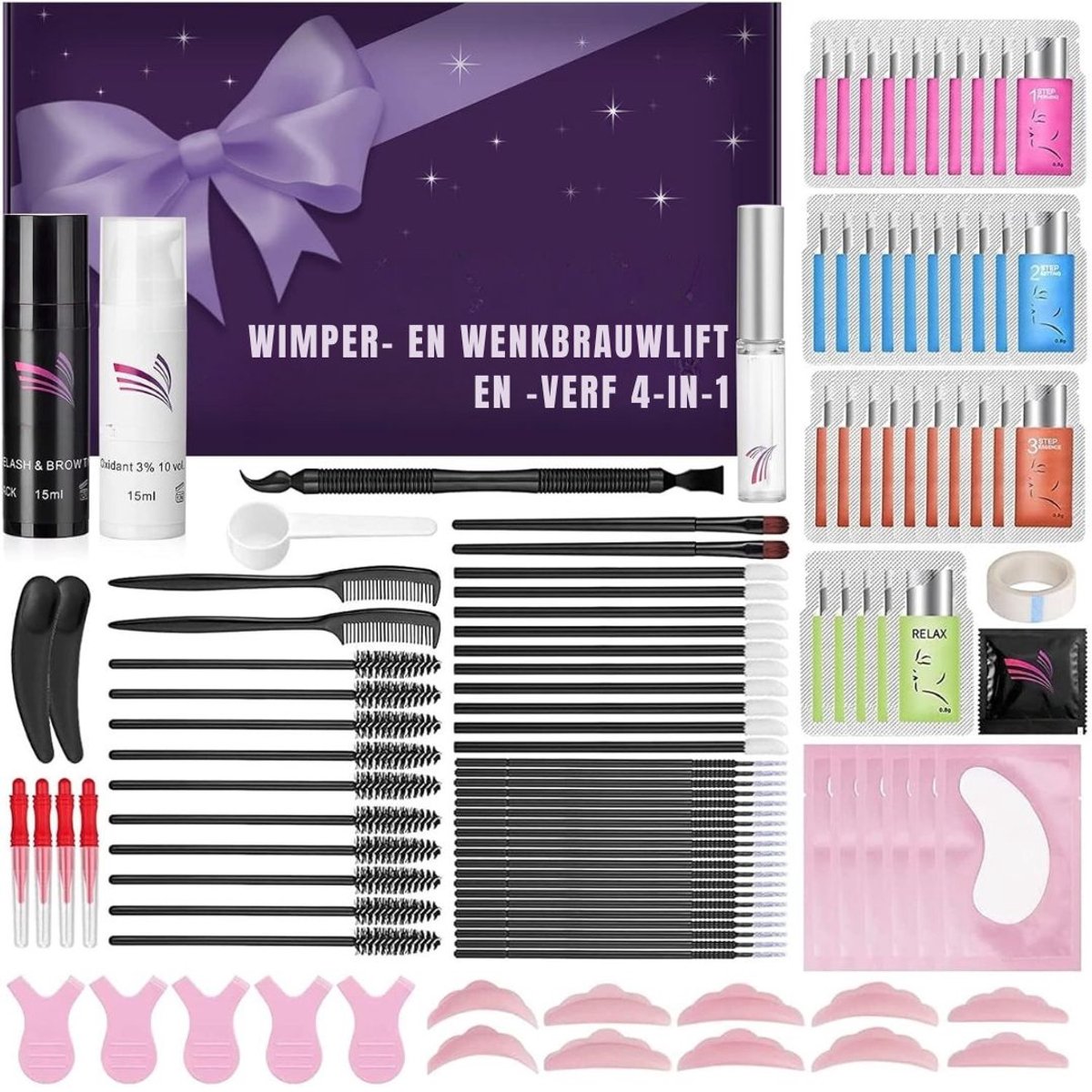 SCH® Wimperlifting set - Wimperlift - Wimpers - Paars- 24cm x 14cm x 3cm