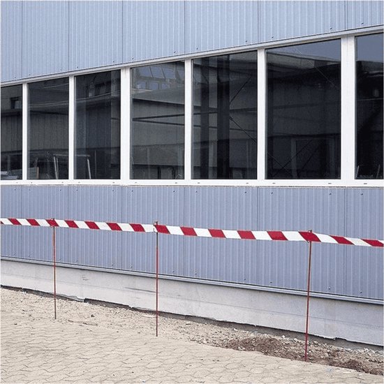 VCTparts® Afzetlint - 500m Rood/Wit - Sterk Afzetband voor Markeren en Afzetten Verpakt in Afroldoos — afbeelding 4