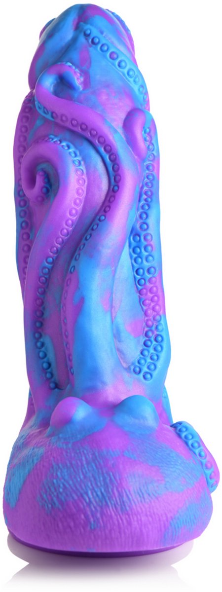 octophallus - siliconen dildo - paars/blauw