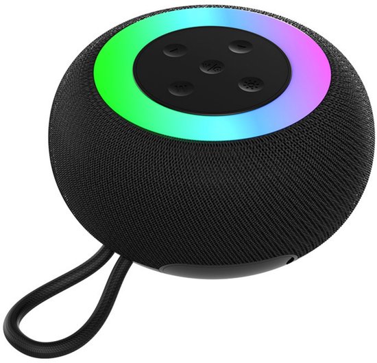 Bluetooth speaker waterdicht IPX6 360° surround sound 10W, RGB-licht, 24 uur accu, nano-zuigkracht, draagbaar