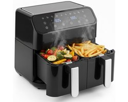 Dubbele Airfryer XXL – 11L (2×5,5L) – Dual Zone met SYNC – 2950W – PFAS-vrij – Vaatwasserbestendig
