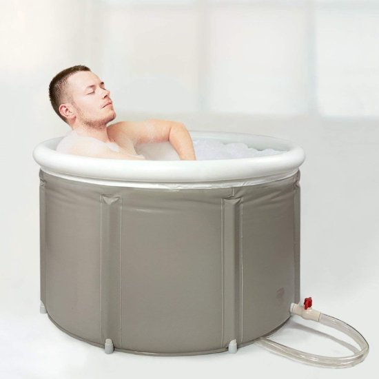 SCH® Jacuzzi Opblaasbaar - Jacuzzi - Grijs - 89cm x 89cmx 56cm