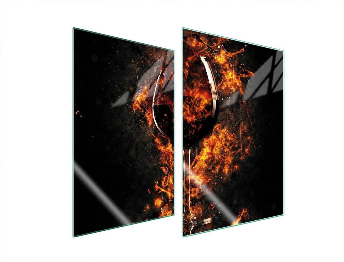 Universele Glazen Dekplaat Kookplaat 35x52 cm - Spatbescherming en Snijplank