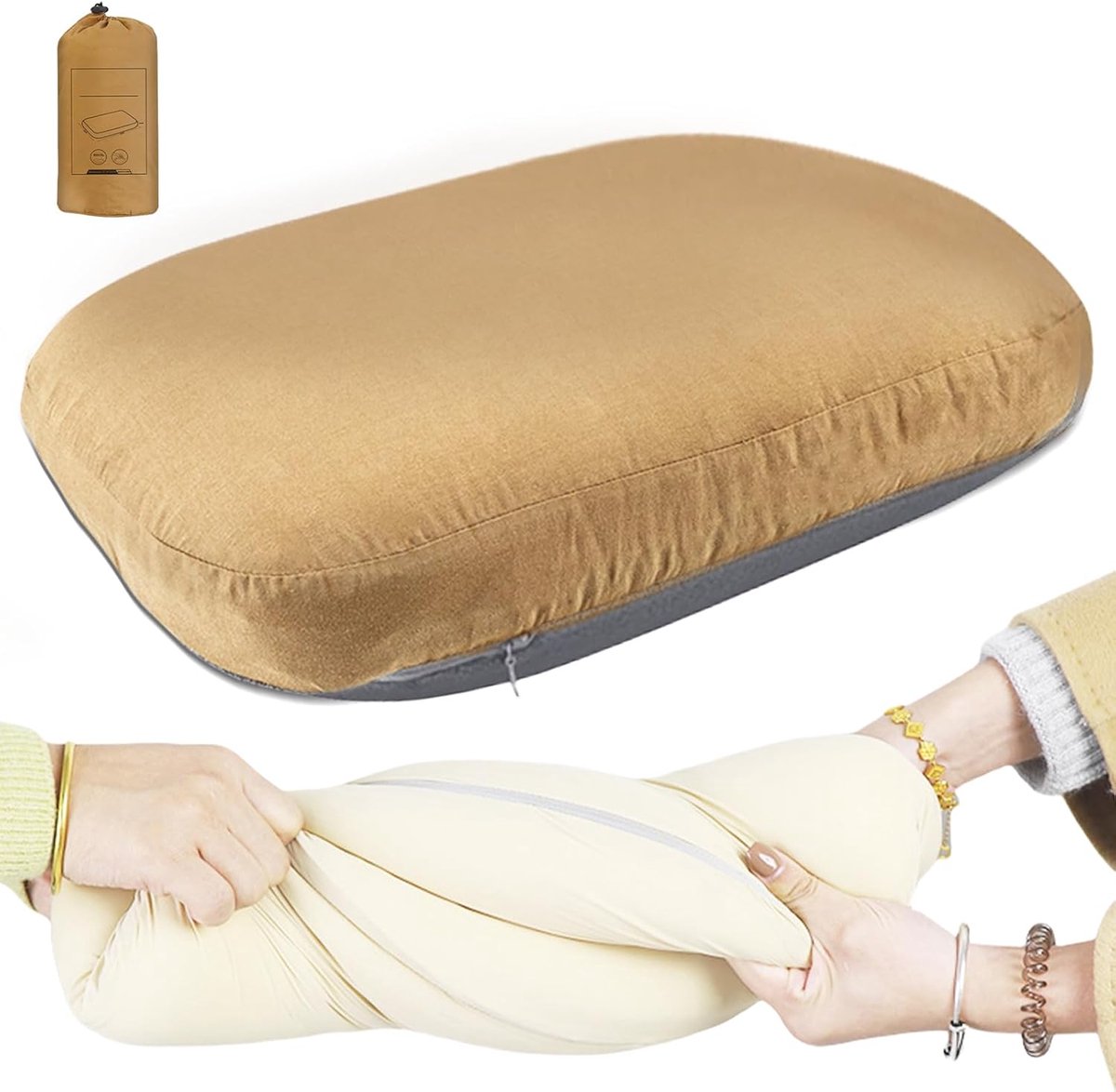Ergonomisch Reiskussen met Traagschuim voor Ondersteuning in Auto en op Camping