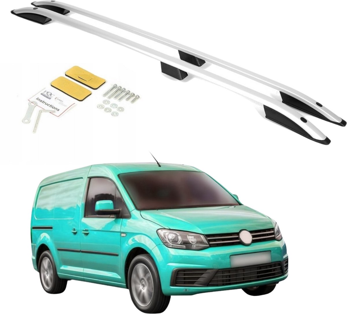 Dakrails VOLKSWAGEN CADDY SHORT STANDARD VAN 2003-2020 Solide Duurzaam