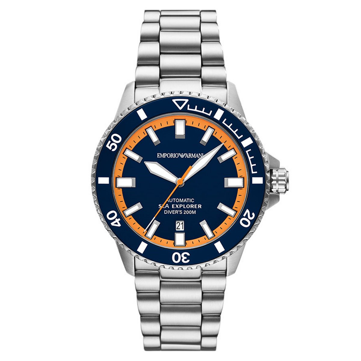 Emporio Armani SEA EXPLORER Heren Horloge 42 mm - Zilverkleurig
