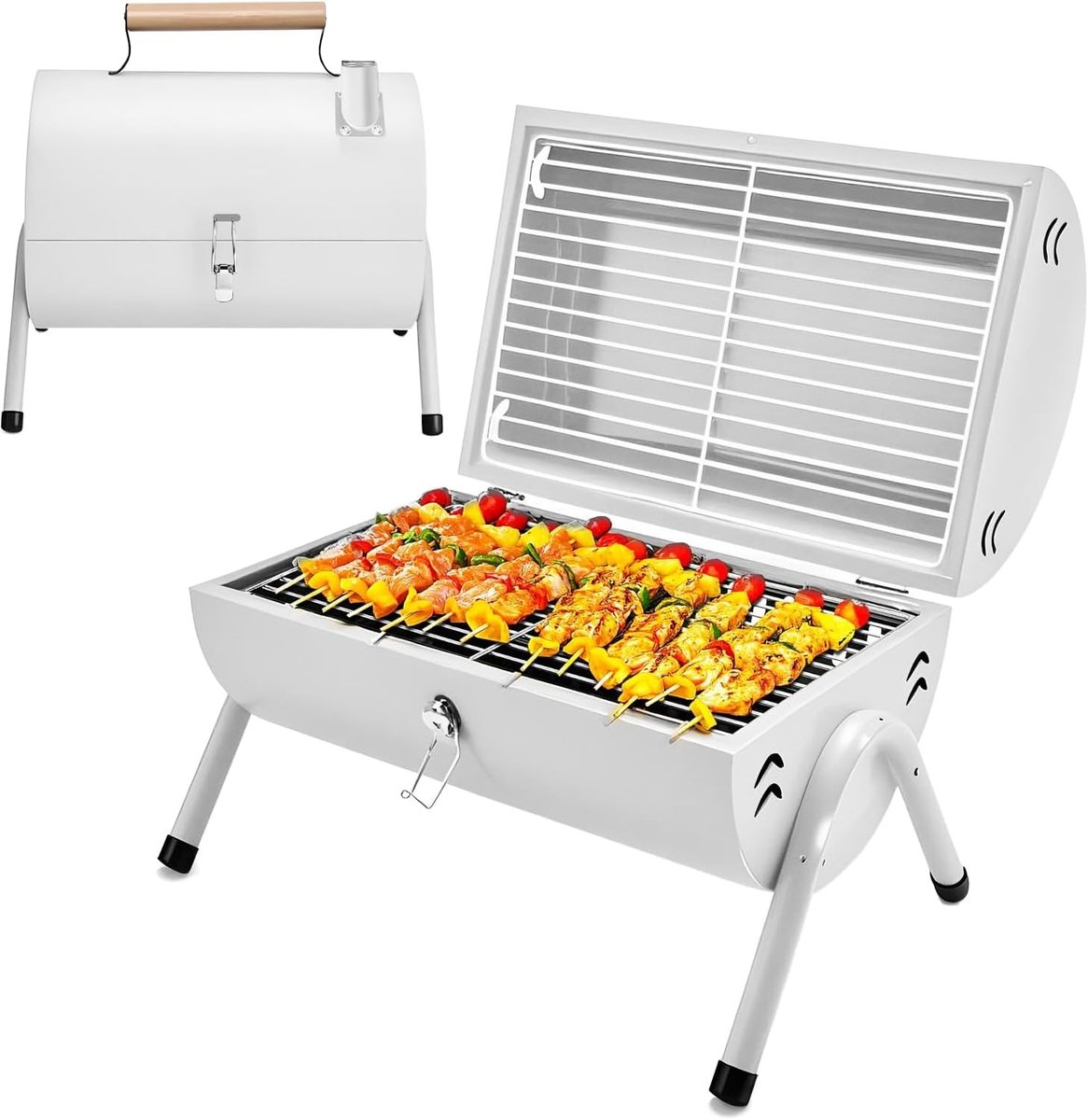 Draagbare Houtskoolgrill Inklapbaar voor Tuin en Camping