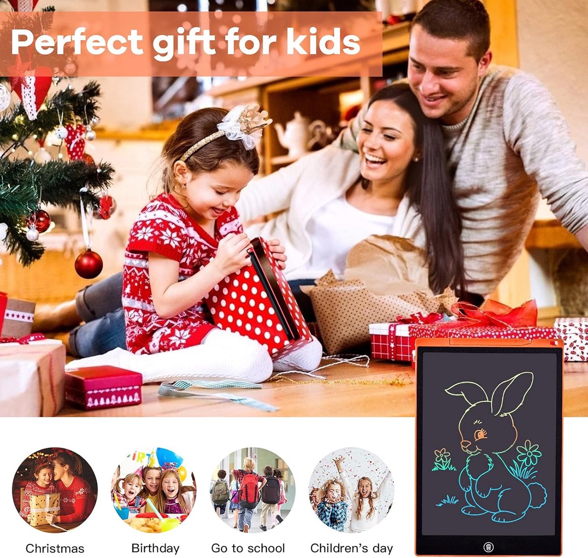 12 Inch Kleuren LCD Tekentablet voor Kinderen - Digitaal Tekenbord en Schrijfoppervlak