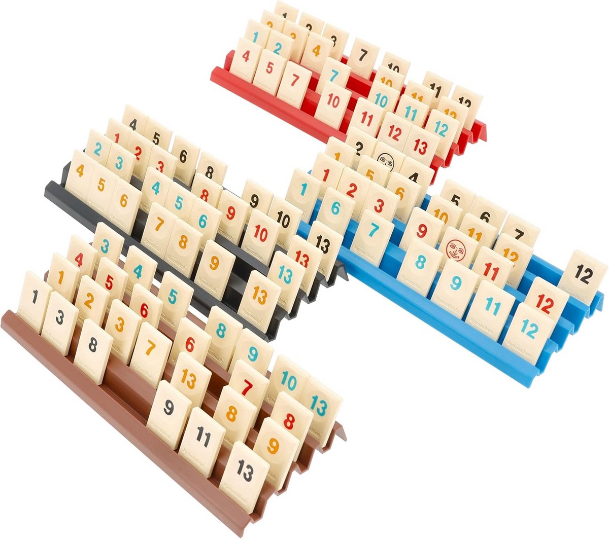 Tegelhouders voor Rummikub - Set van 4-Rijige Duurzame Tegelrekjes