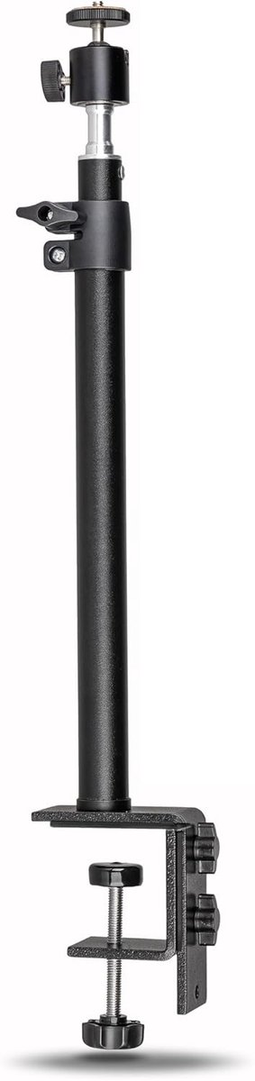 Verstelbaar Tafelstatief met Klem en Kogelkop - Hoogte 35-65 cm voor Studioverlichting en Camera