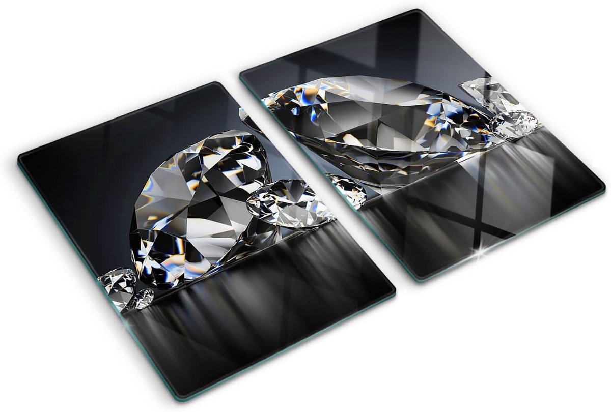 Grote Glazen Onderzetter Voor Kookplaat - Hittebestendig & Antislip Glasplaat 40x52cm