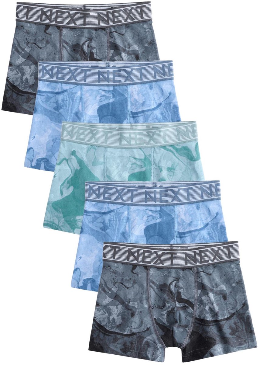 Next - Jongens - Set van 5 boxershorts - Blauw