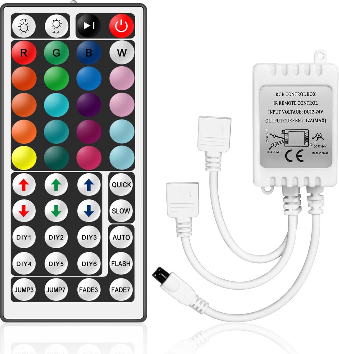Draadloze IR Afstandsbediening met Ontvanger voor RGB LED Lichtstrips