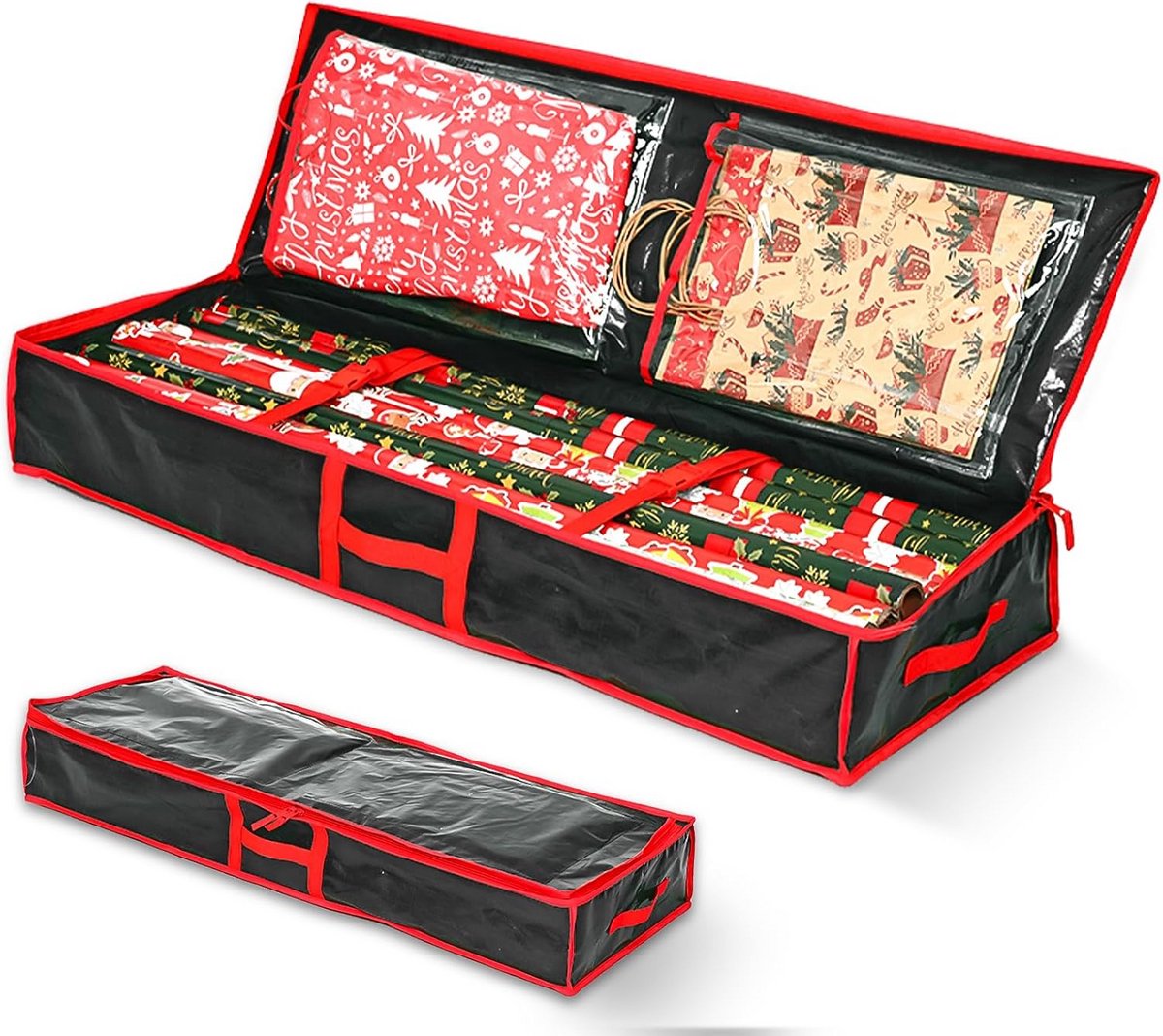 Grote Opbergtas voor Cadeaupapier en Decoraties met Vakken