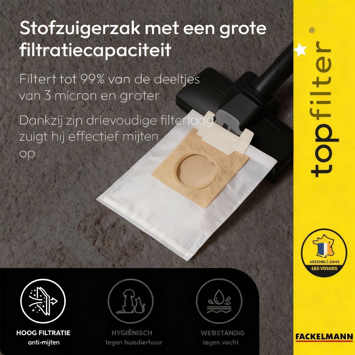 Set van 4 stofzuigerzakken Tornado en AEG TopFilter Premium