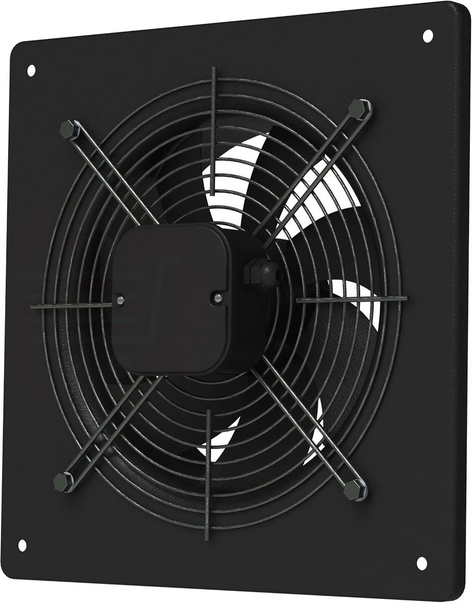 Axiale Ventilator Ø 350mm Zwart - Krachtige Buisventilator voor Afzuiging en Toevoer