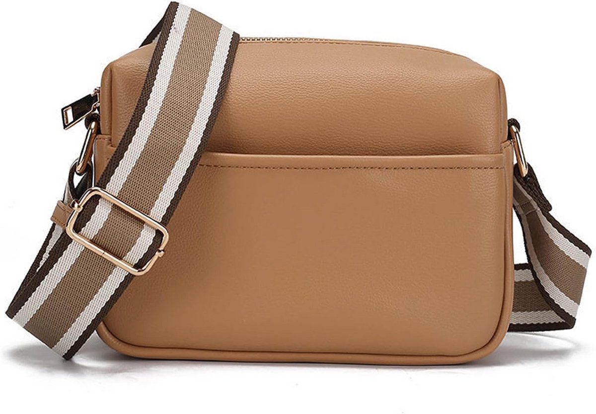 Elegante Kleine Vierkante Schoudertas Dames van PU Leer met Verstelbare Riem