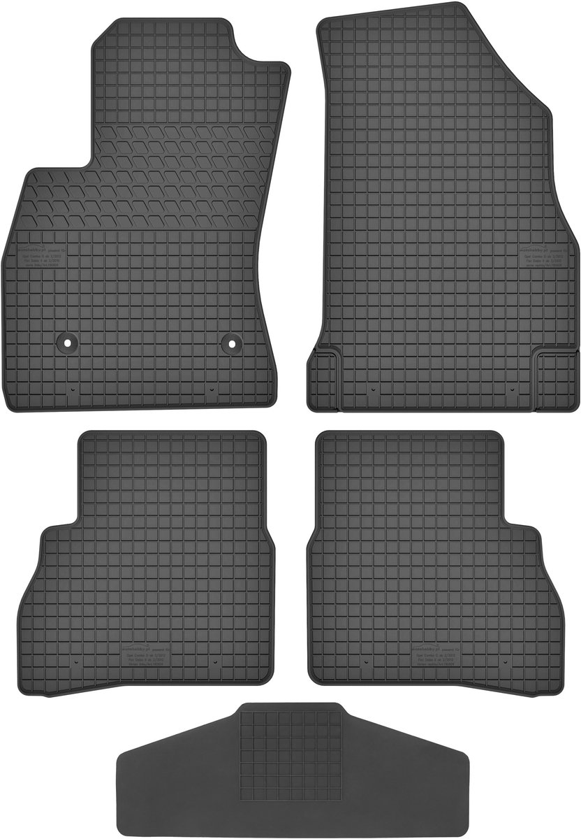 Max-Dywanik MOTOHOBBY Serie - Rubbermat Opel Combo D 2011 - 2 Stuks - Zwarte Kleur