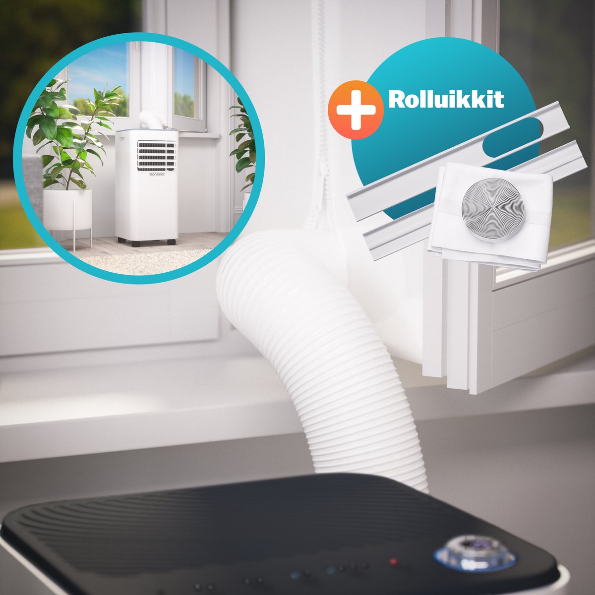 DEUBA Mobiele Airco 9000BTU 4in1 met App voor 25-30m² - afbeelding 3