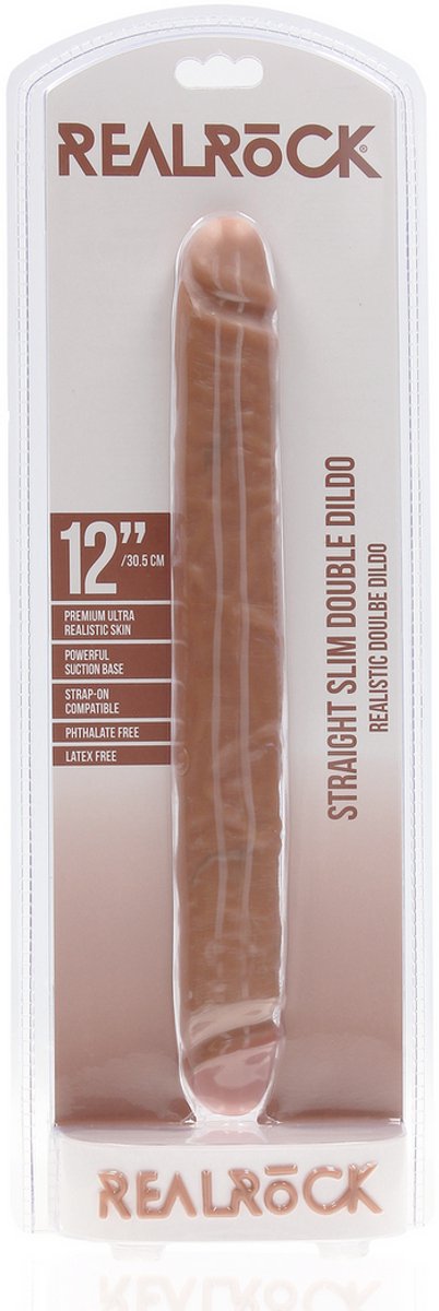 Slim Double Ended Dong 12" / 30,5 cm - Tan