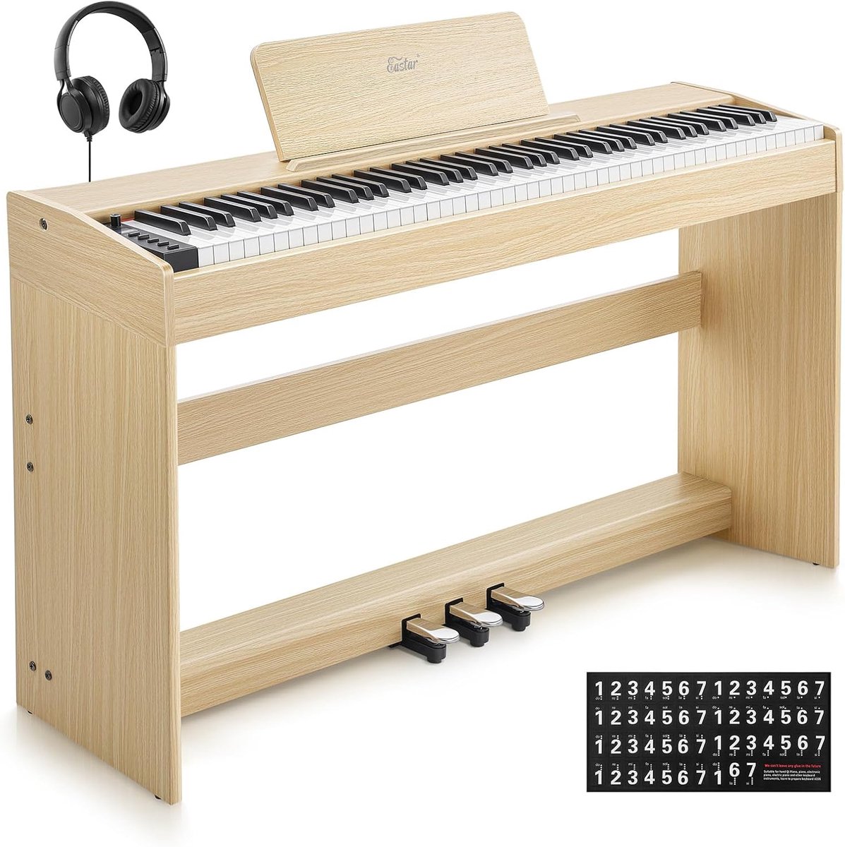Digitale Piano met 88 Gewogen Toetsen - Volledig Keyboard voor Beginners en Gevorderden