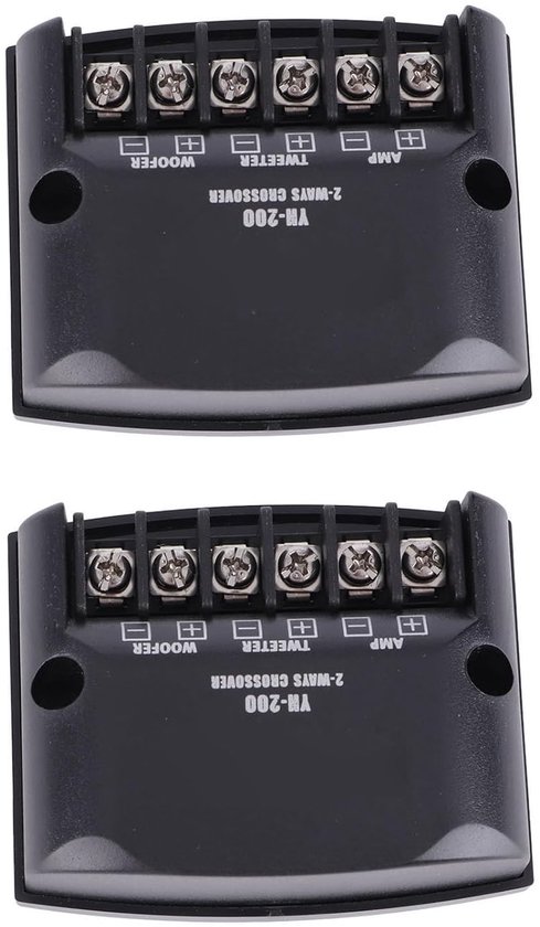 Allecto - Audio Filter - Hoge Frequentie Capacitors - Zwart - 2-Weg Systeem - Voor Auto Speakers - Verbeterde Geluidskwaliteit - Geschikt voor Auto...