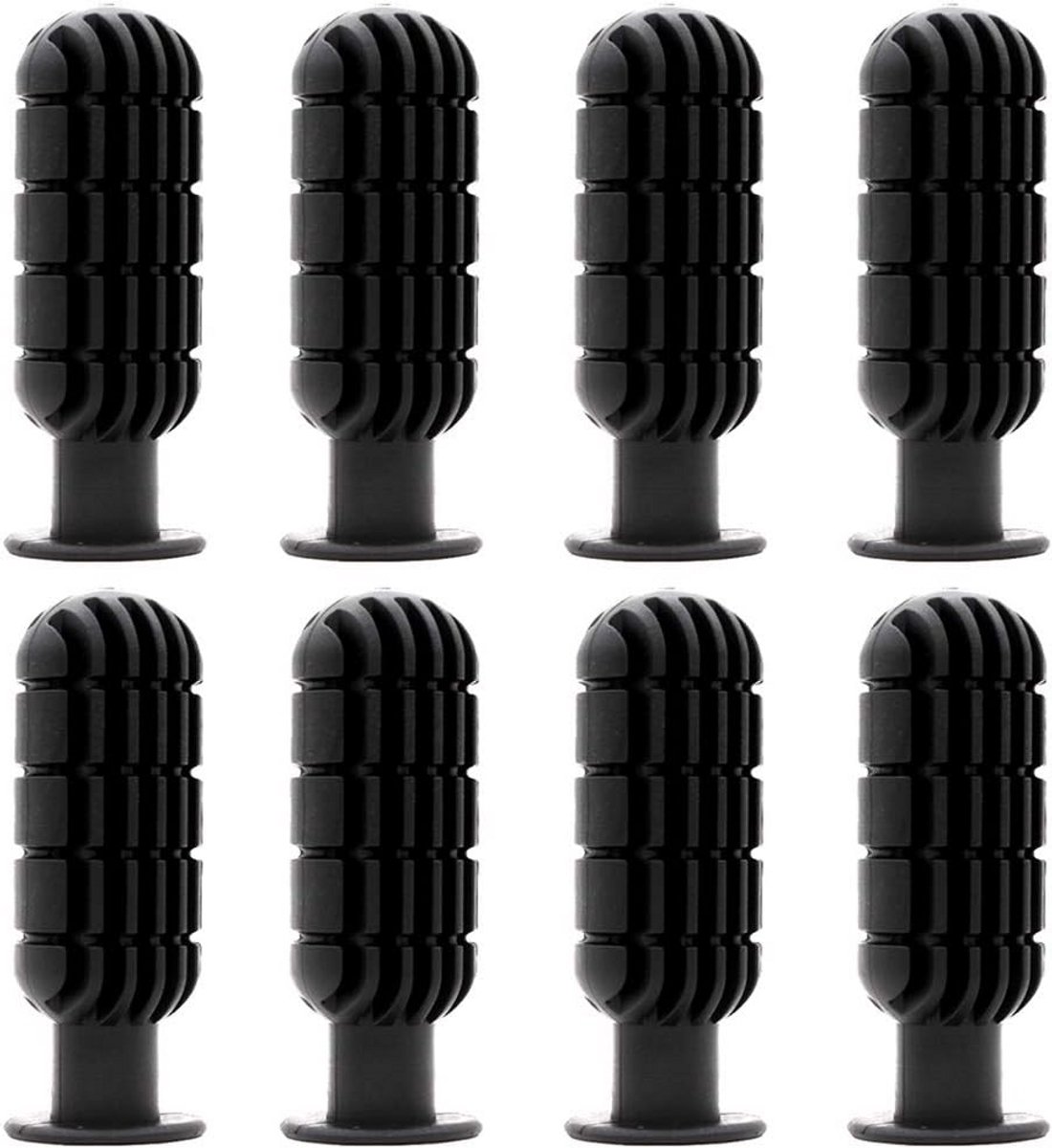 Tafelvoetbal handgrepen antislip 8 stuks PVC zwart