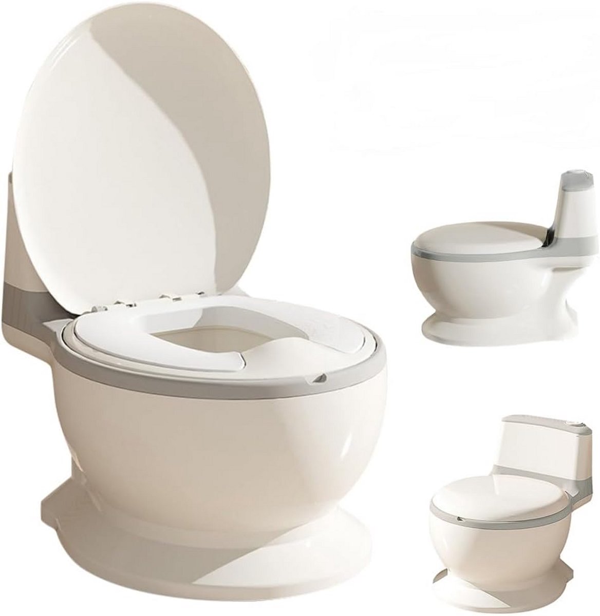 3-in-1 Potje Kindertoilet voor Zindelijkheidstraining met Spoelgeluid
