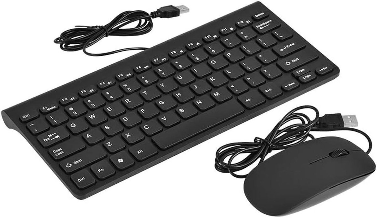 Mini bedrade toetsenbord- en muisset met USB aansluiting